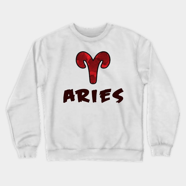 Aries Zodiac Horoscope Crewneck Sweatshirt by Skymann